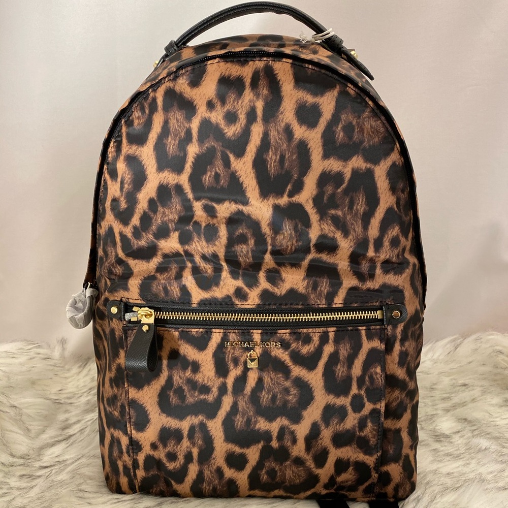 NWT Micheal Kors Leopard Nylon Backpack